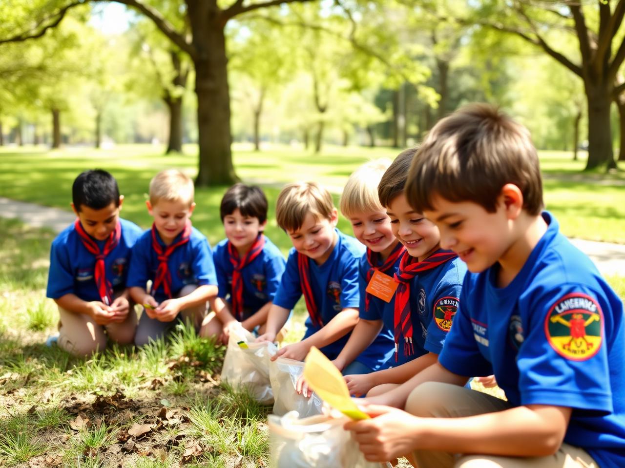 Scouts doing community service